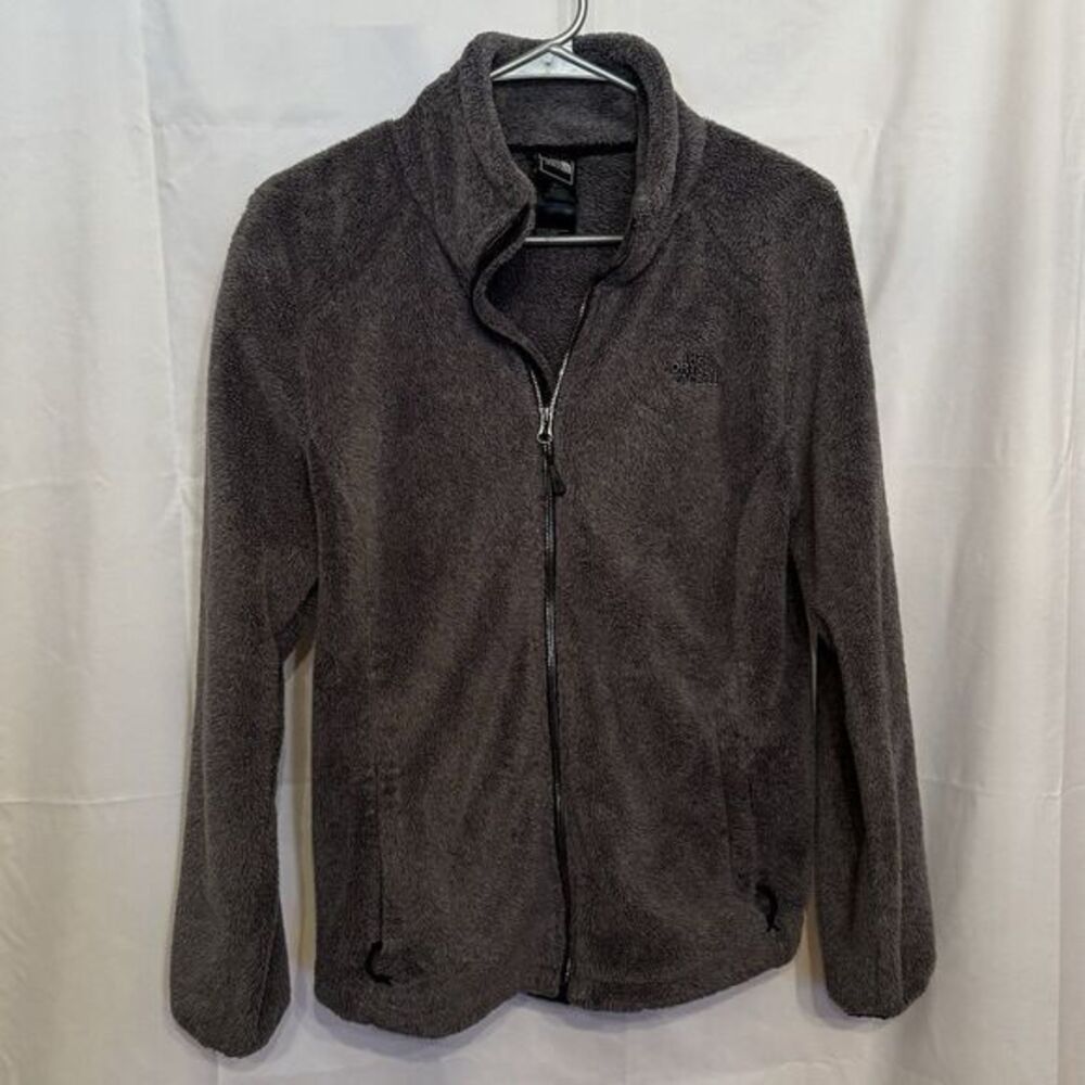 The North Face Women's Fleece Jacket Sweatshirt Size Medium Full Zip Gray
